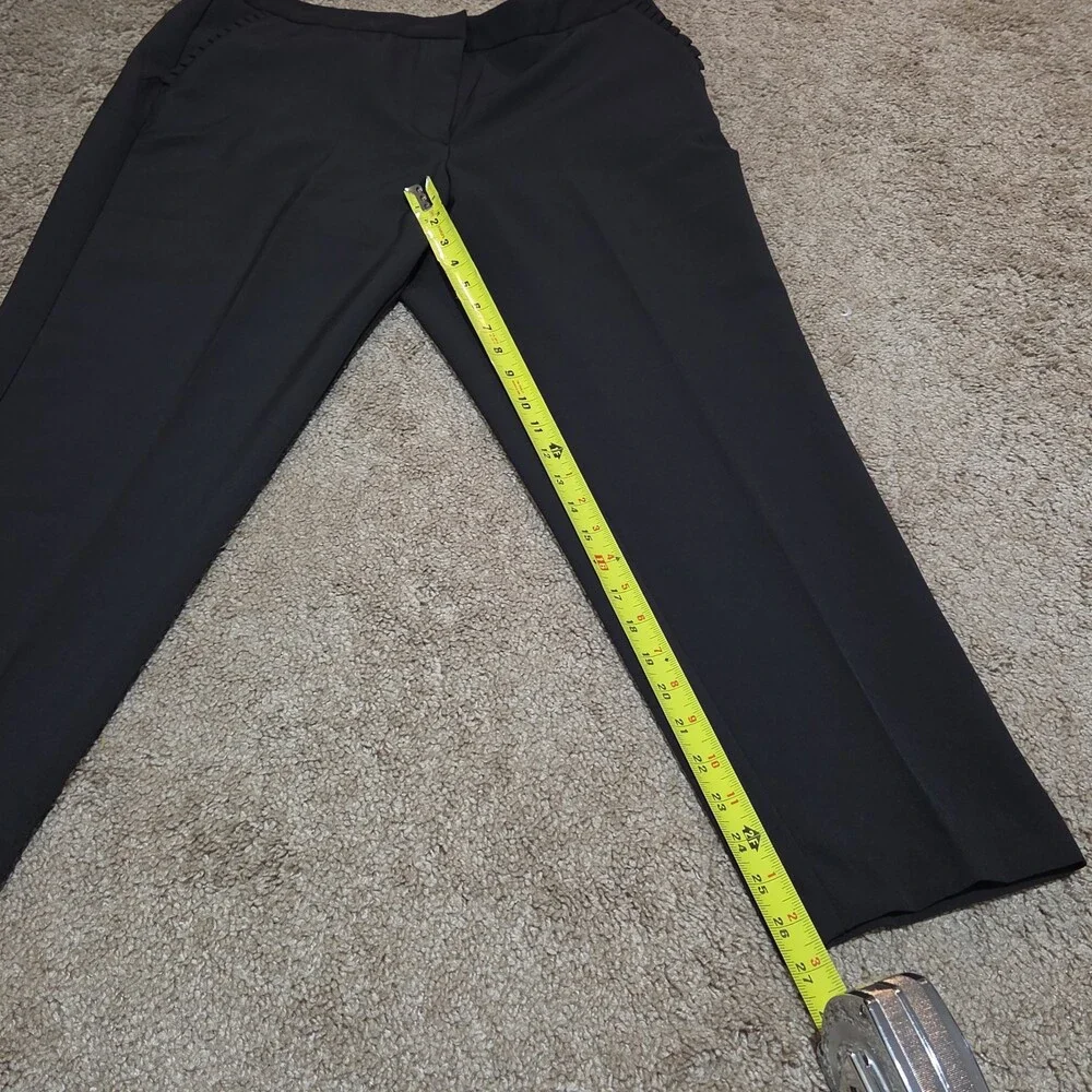 Zac & Rachel Black Dress Pants 14 Pleated Pocket Stretch Career NWOT - Picture 7 of 16